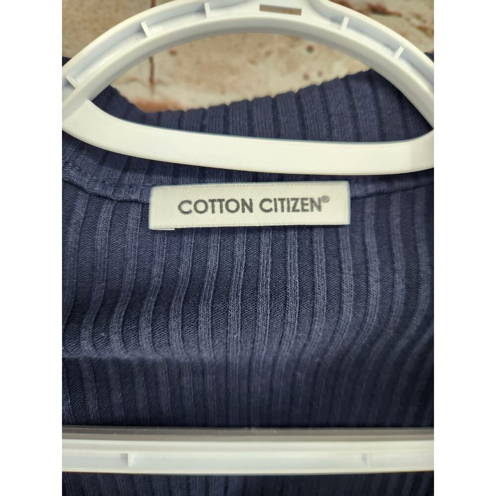 Cotton Citizen Fitted Dress Size Small NEW Blue Shirt Sleeve Polo Sweater Dress - Picture 2 of 3
